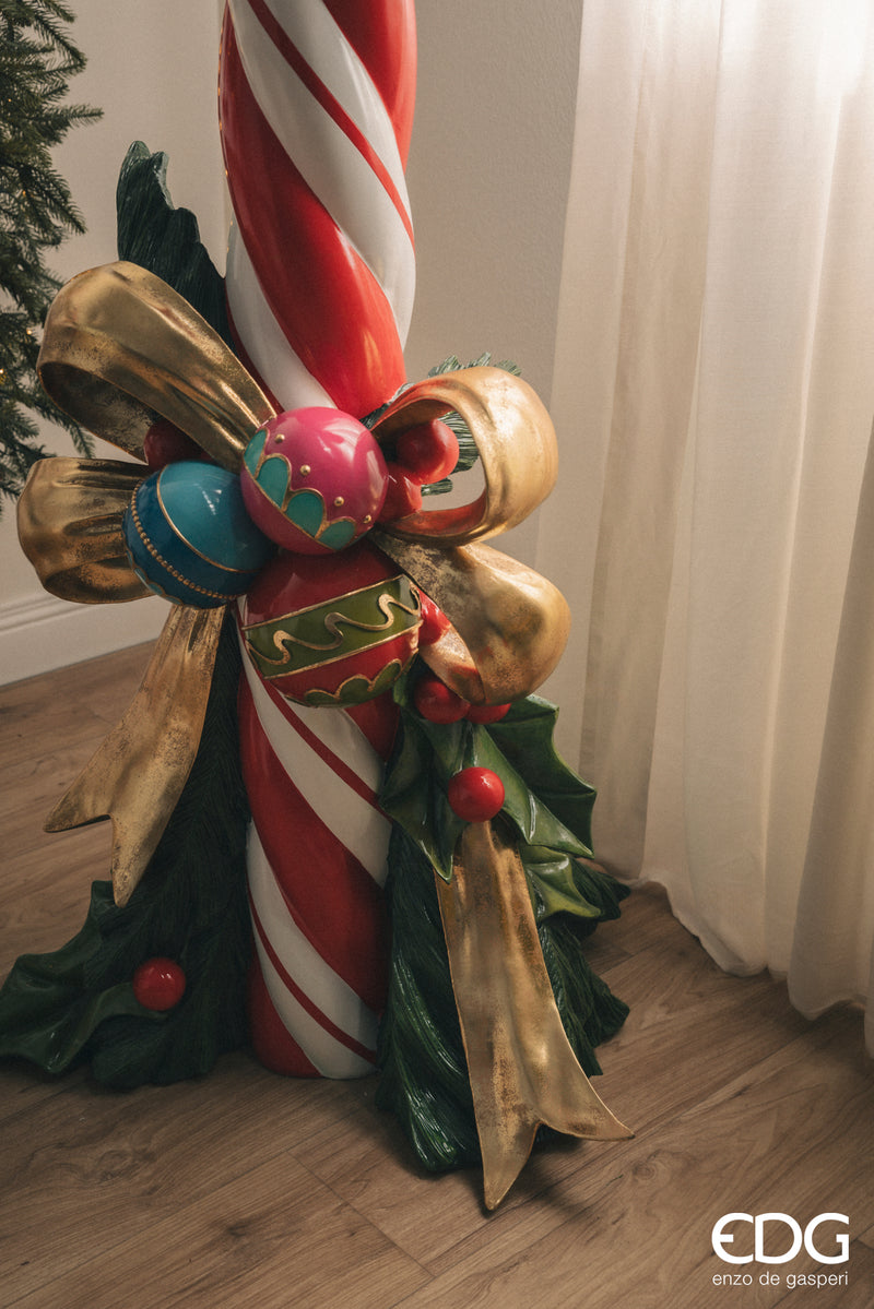 EDG Enzo De Gasperi Christmas Decoration Candycane H 137 Cm W 66 Cm W 51 Cm Green Red