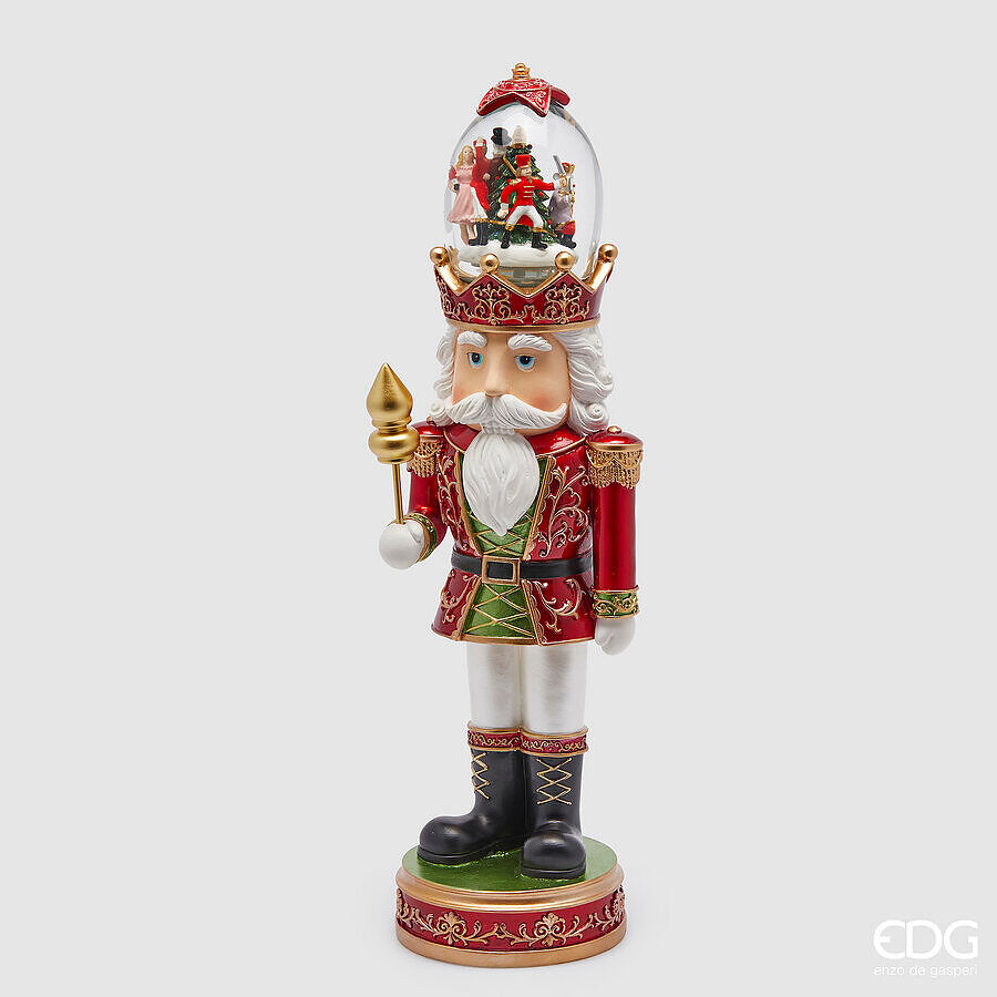 EDG Enzo De Gasperi Christmas Sphere Water Soldier Led H 49.5 Cm D 10 Cm Music Green Red