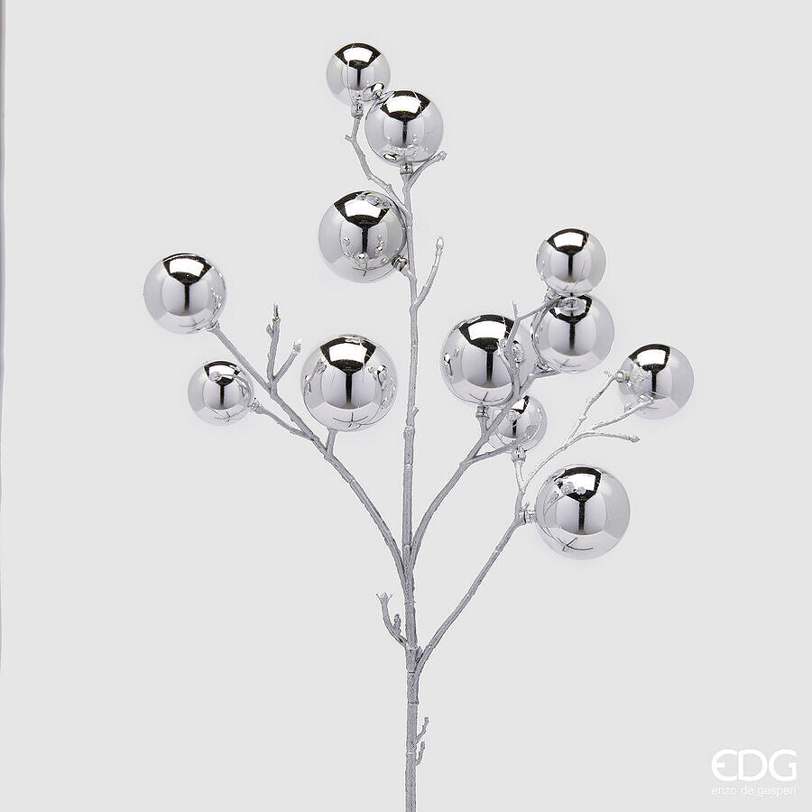 EDG Enzo De Gasperi Christmas Decoration PalleMix Branch X 12 H 53 Cm Light Silver