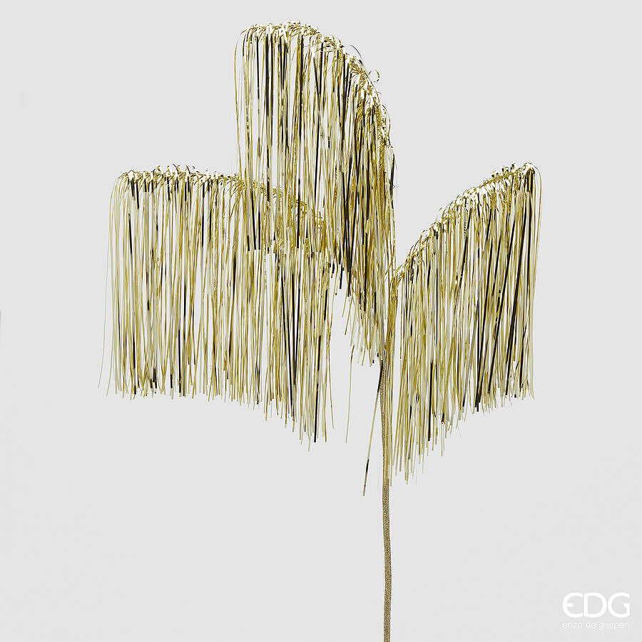EDG Enzo De Gasperi Christmas Decoration Fringes Branch X 3 H 103 Gold