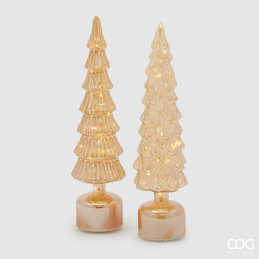 EDG_Enzo De Gasperi Christmas Decoration Pine Twist H 40.5 Cm D 9 Cm Led Movement Gold 1 Pc