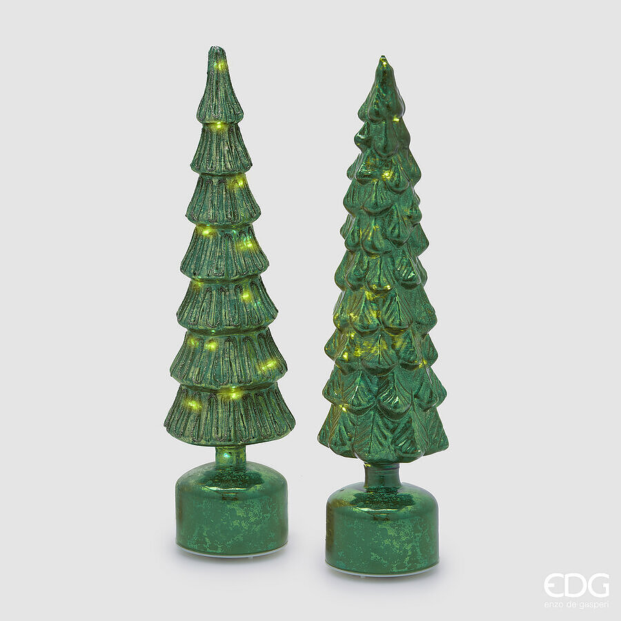 EDG_Enzo De Gasperi Christmas Decoration Pine Twist H 40.5 Cm D 9 Cm Green Led Movement 1 Pc