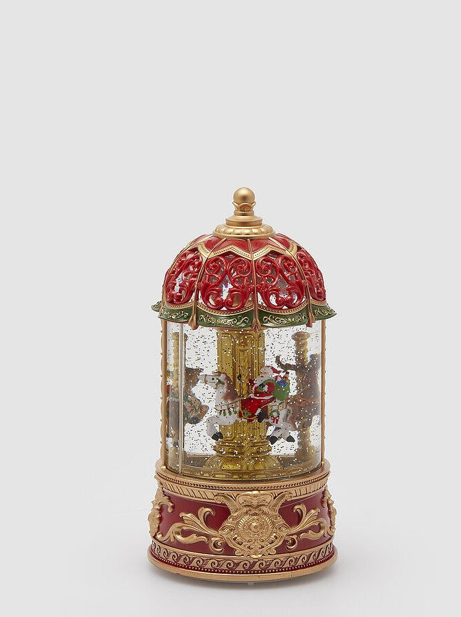 EDG Enzo De Gasperi Christmas Decoration Carousel H 23 Cm D 11.5 Cm Music Moving Led Multicolor