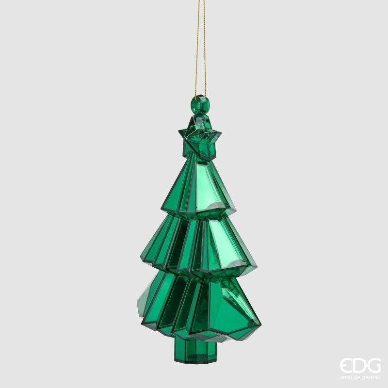 EDG Enzo De Gasperi Diamante Decoration Pine Green Hanging 17x13x6 cm – Christmas Decoration