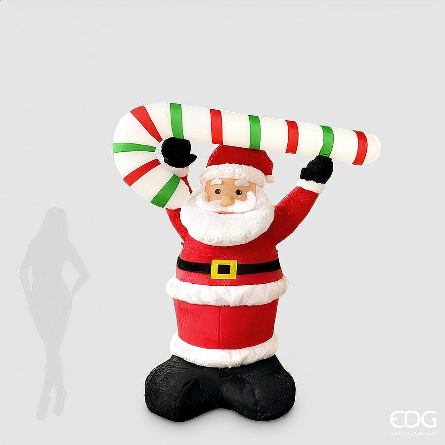 EDG Enzo De Gasperi Babbo Natale Gonfiabile Candy con LED H250 Ø190 cm – Decorazione di Natale