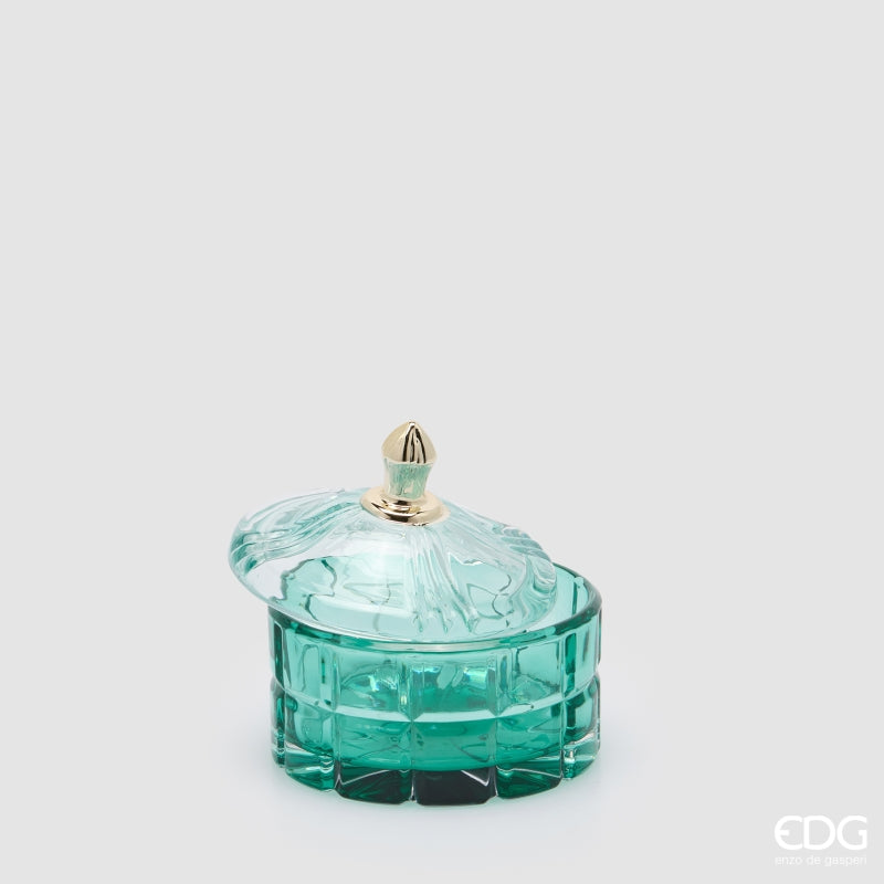 EDG Enzo De Gasperi Round Decorative Container Green H10.5 Ø10.5 cm – Christmas Decoration