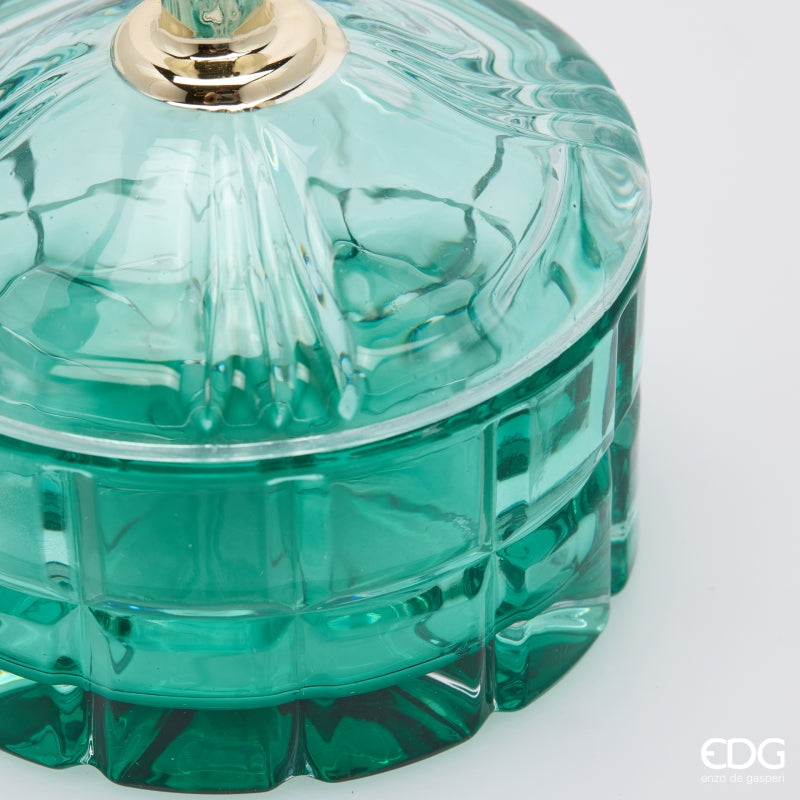 EDG Enzo De Gasperi Round Decorative Container Green H10.5 Ø10.5 cm – Christmas Decoration