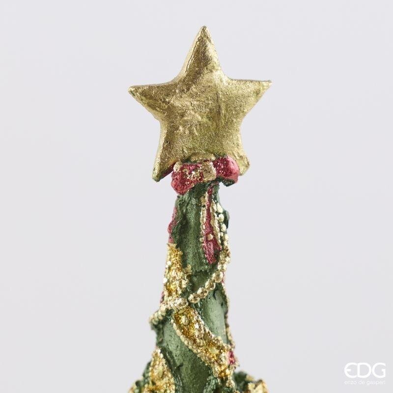 EDG Enzo De Gasperi Decoglitter Pine Green Red H47 Ø13 cm – Christmas Decoration