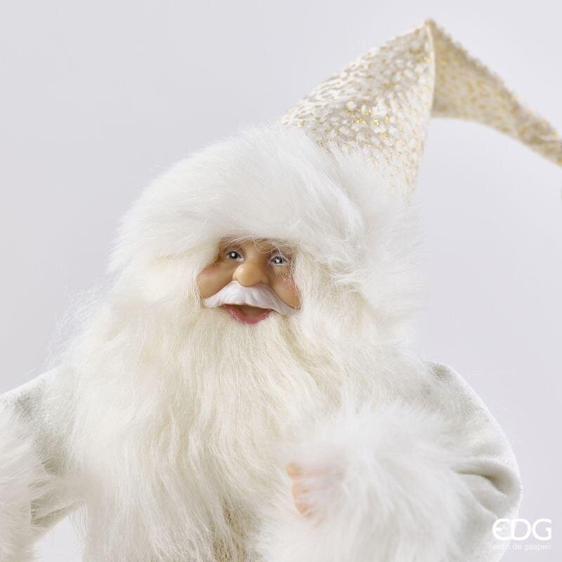 EDG Enzo De Gasperi Father Christmas Decoration White Gold H31 cm – Christmas Decoration