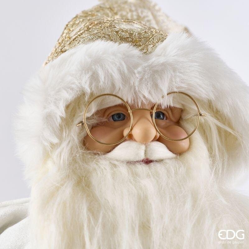 EDG Enzo De Gasperi Father Christmas Decoration White Gold H82 cm – Christmas Decoration