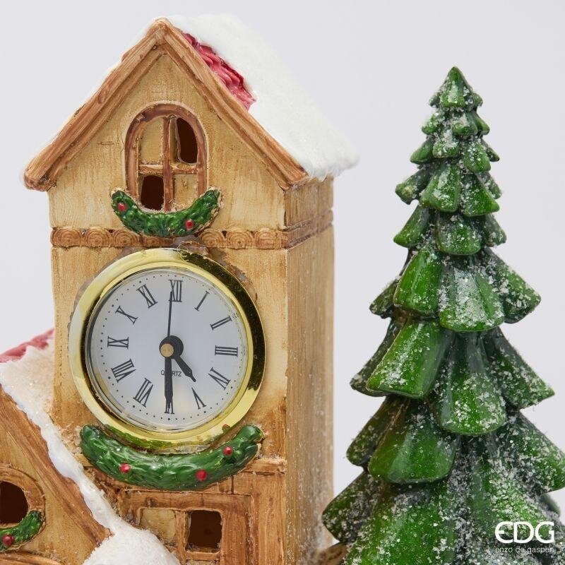 EDG Enzo De Gasperi Cuckoo Home Decor with LED Brown 26x17xH28 cm – Christmas Decoration