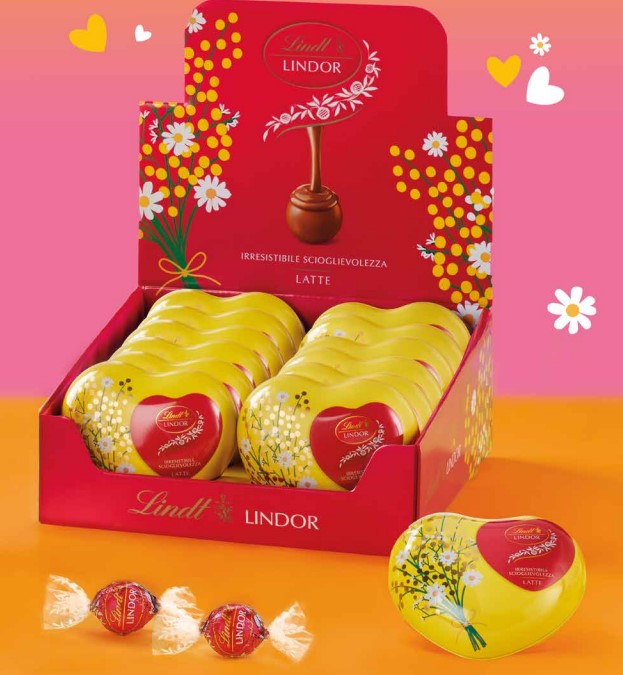 Lindt Heart Cans Women's Day Milk Chocolate 75 Gr 1 Pc