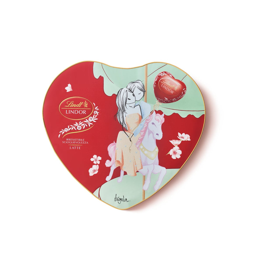 Lindt Lindor Milk Chocolate Heart Tin 250 Gr