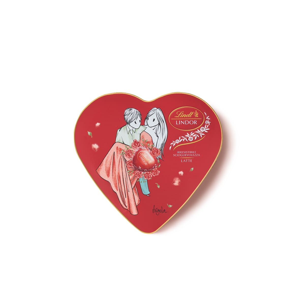 Lindt Lindor Milk Hearts Tin 110 Gr