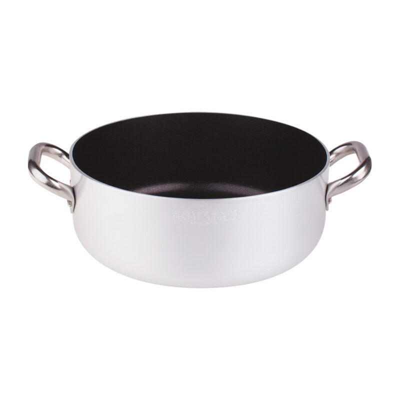 AGNELLI Low Non-stick Casserole with 2 Stainless Steel Handles D 36 cm