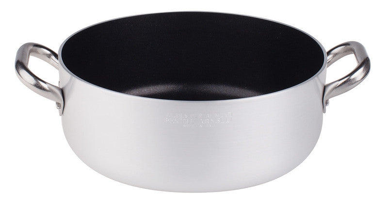 AGNELLI Low Non-stick Casserole with 2 Stainless Steel Handles D 36 cm