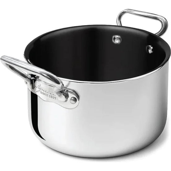 AGNELLI Aluinox 2-Ply Non-Stick High Casserole with 2 Handles D 24 Cm