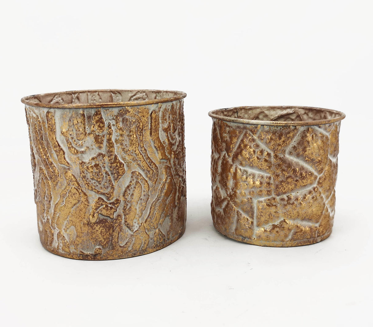 Vimin Box Set Caspò Vases D 8 Cm H 7 Cm; D 10 Cm H 9 Cm Rose Gold 2 Pcs