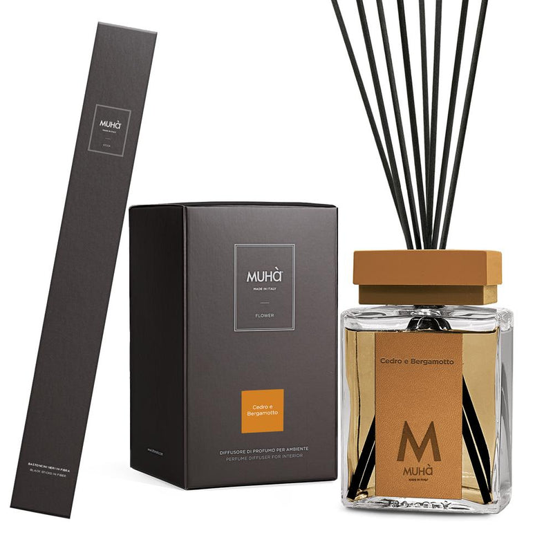 Muhà Luxe Perfume Reed Diffuser Cedarwood and Bergamot 500 ml