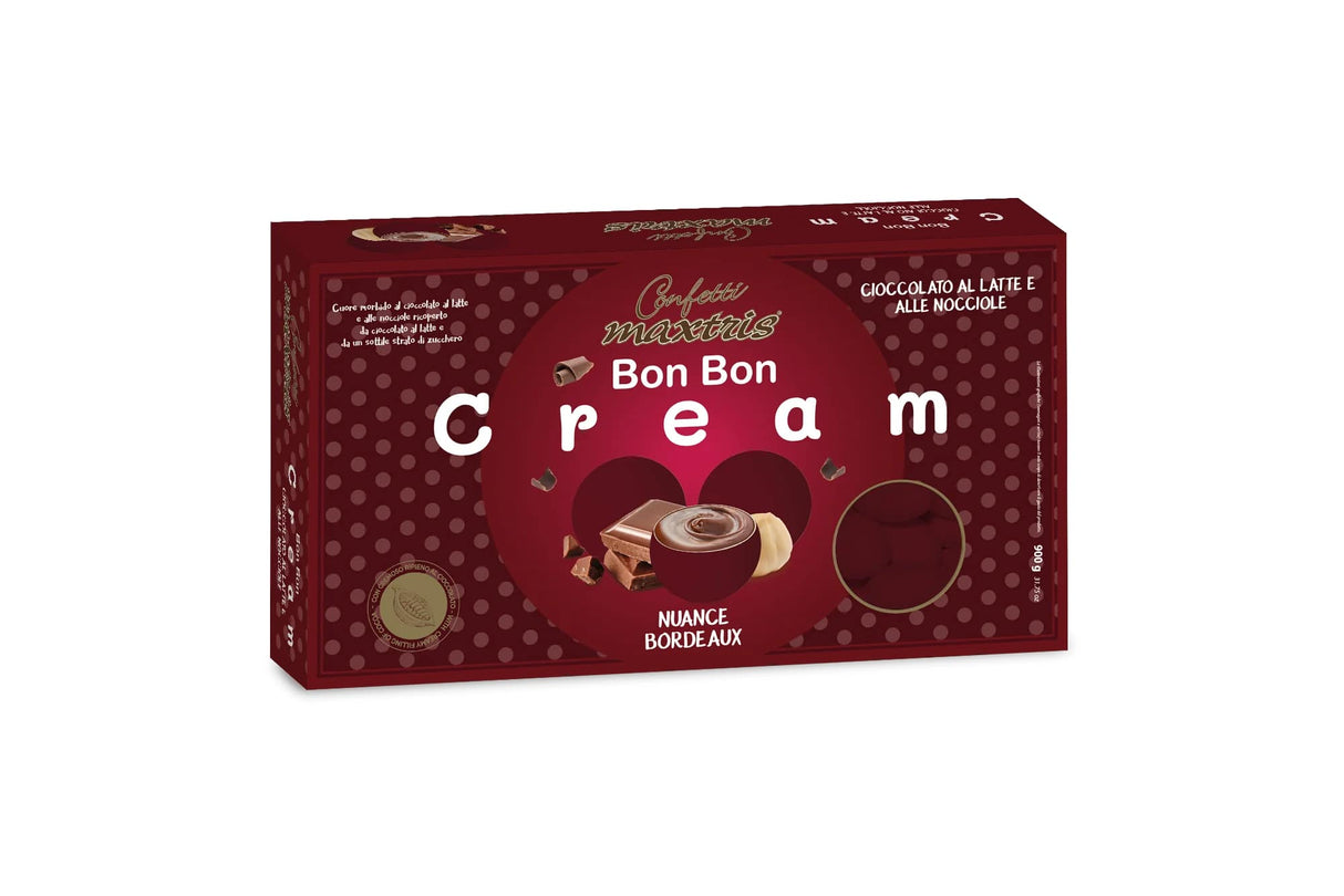 maxtris maxtris confetti bon bon cream gianduia nuance bordeaux 900 gr ean 8022470875089