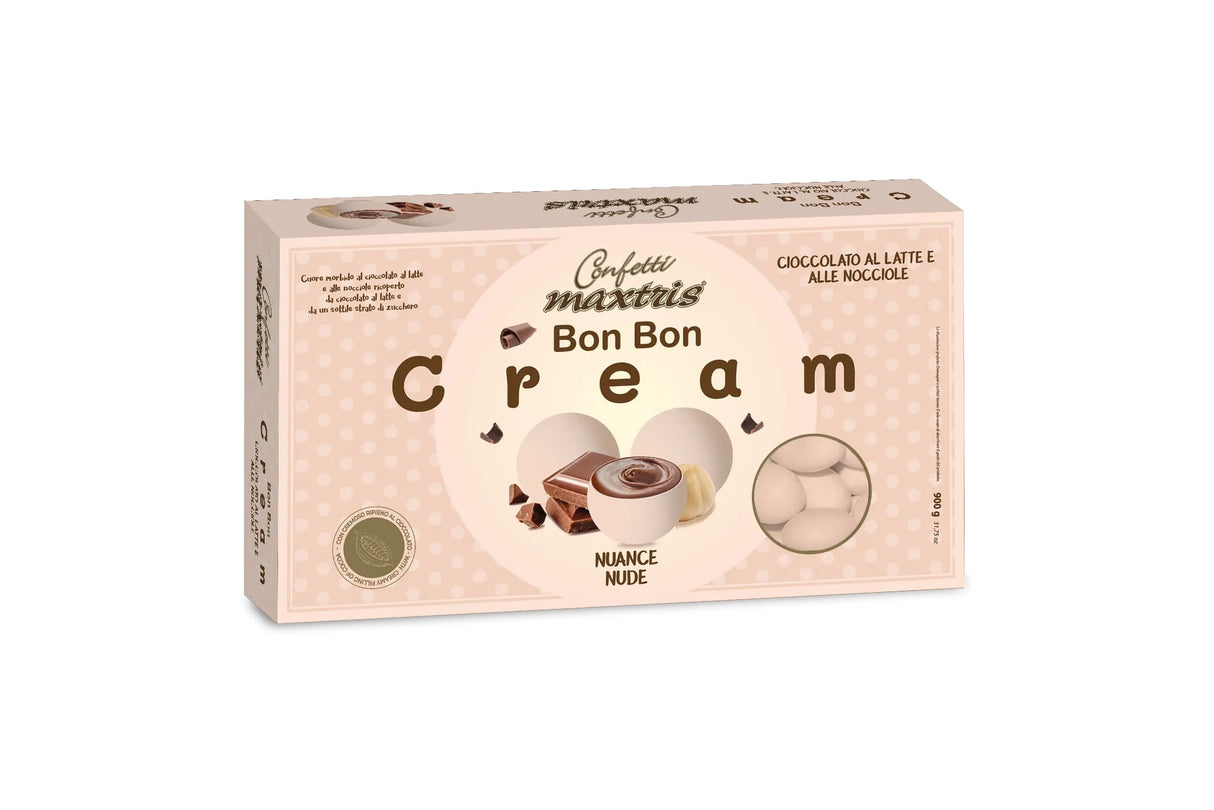 maxtris maxtris confetti bon bon cream gianduia nuance nude 900 gr ean 8022470873597