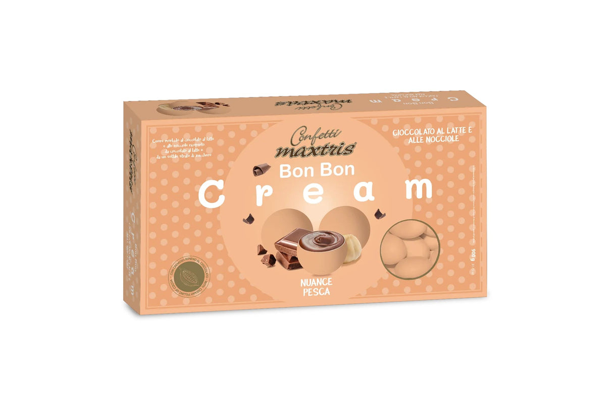 maxtris maxtris confetti bon bon cream gianduia nuance pesca 900 gr