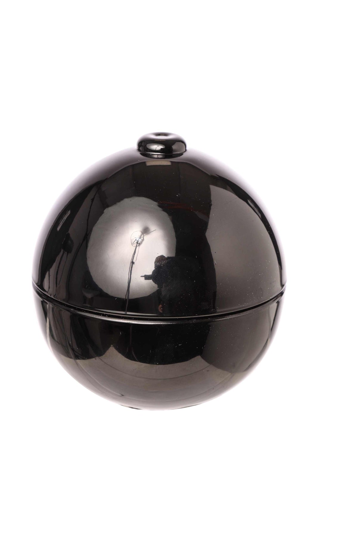 ARPIMEX Christmas Candle Holder, 7 cm Diameter, 7 cm Height, Black Glass