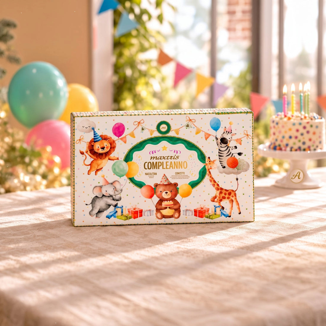 Maxtris Compleanno Mix Box – Cioccolatini e Confetti Incartati Singolarmente in Confezione Regalo 350 g