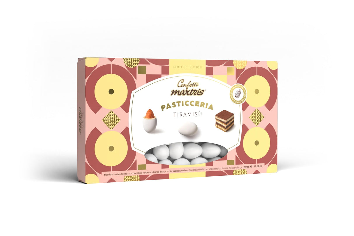 maxtris maxtris confetti ciocomandorla tiramisu 500 gr limited edition ean 8022470876437