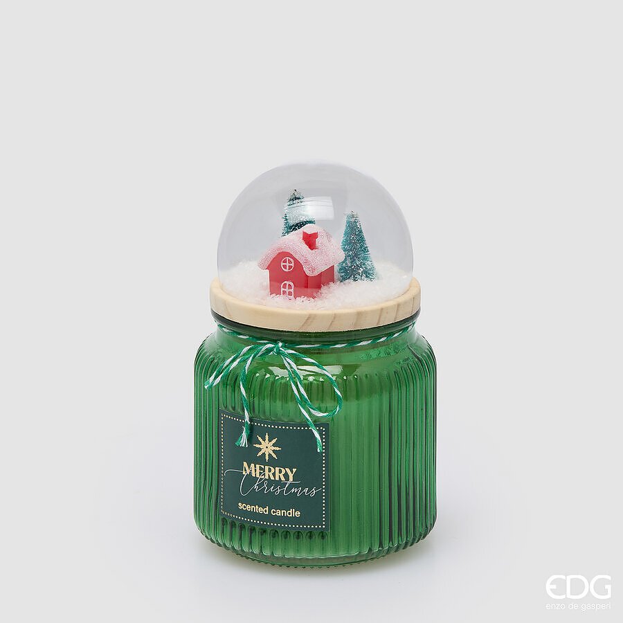 EDG Enzo De Gasperi Scented Dome Candle Cardamom Snaps H15 Ø10 cm – Christmas Decoration