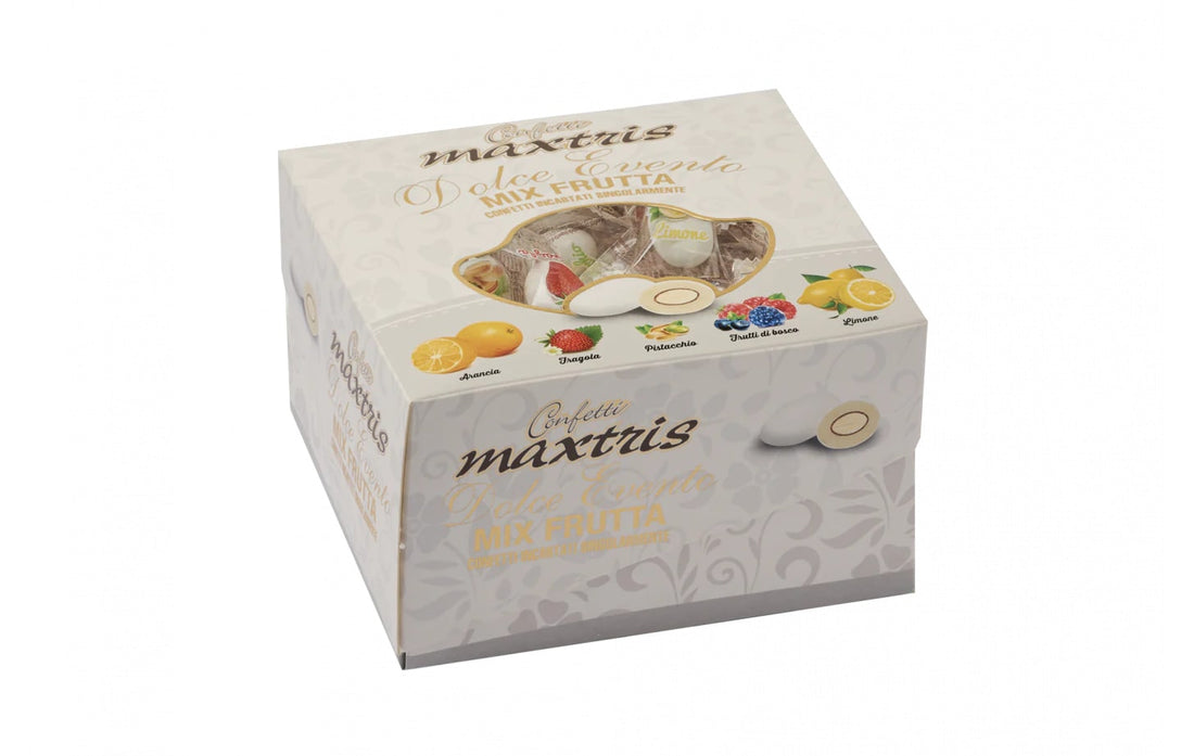 Maxtris Sugared Almonds Sweet Event Fruit Mix White 500 Gr