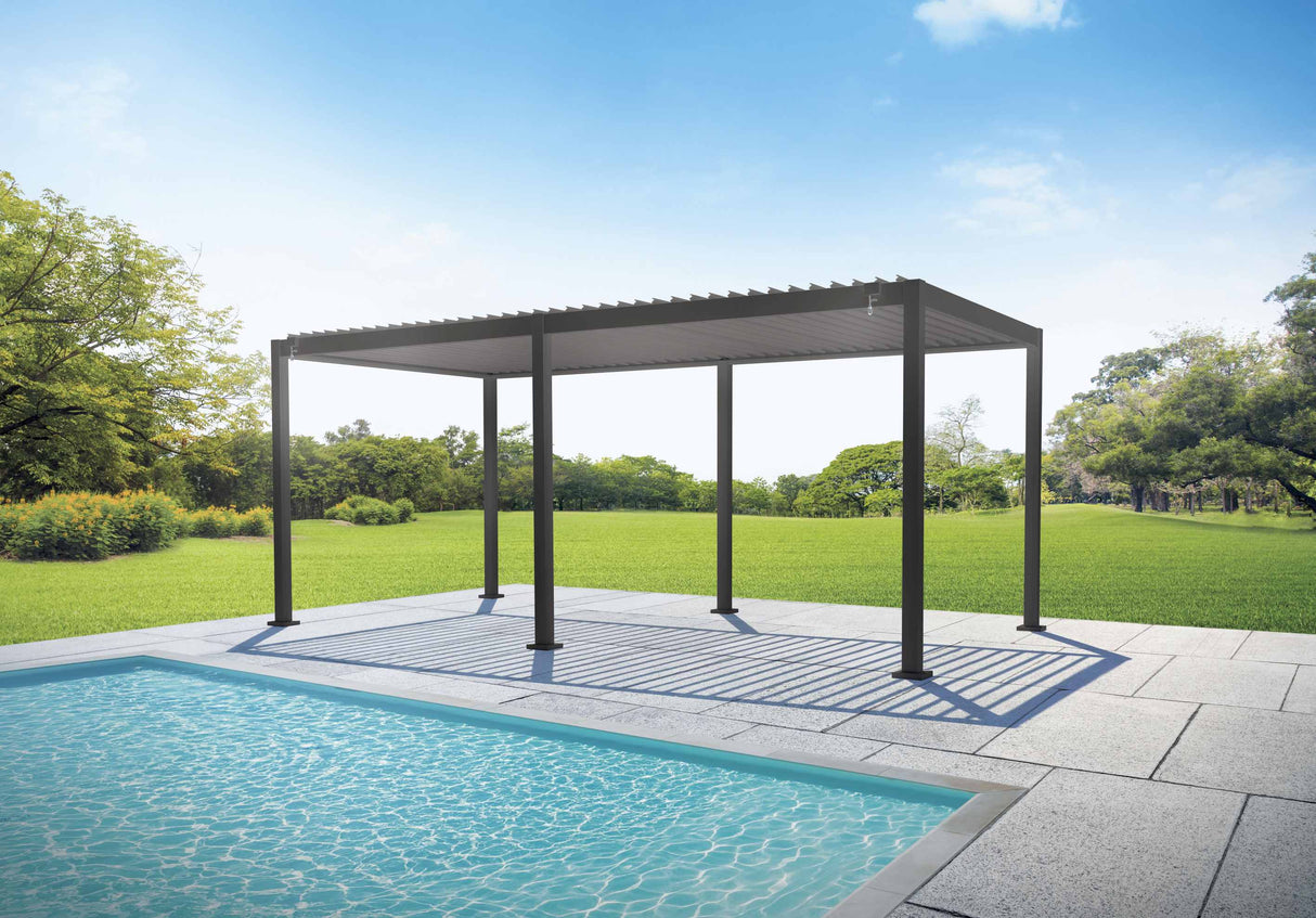 The Arcolaio Pergola Vulcano 3 x 6 Cm Anthracite