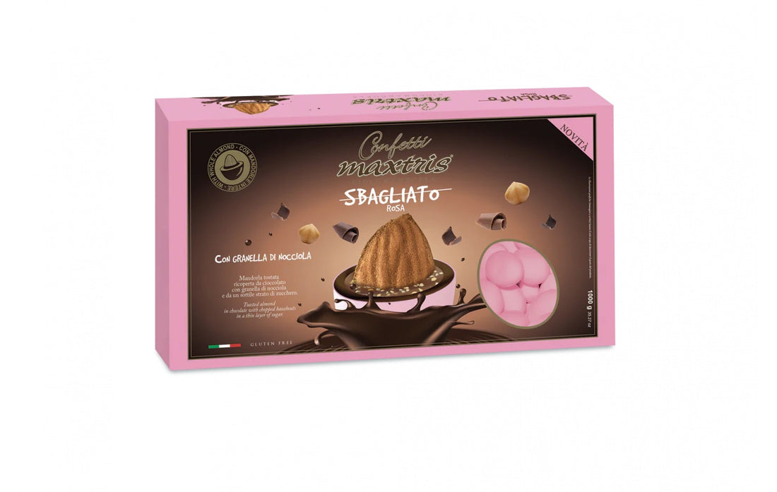 Maxtris Sugared Almonds Pink Sbagliato Hazelnut Grains 1 Kg