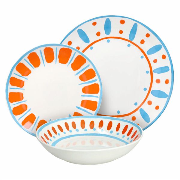 Tognana Madison Vietri Table Service 18 Pieces Multicolor Porcelain