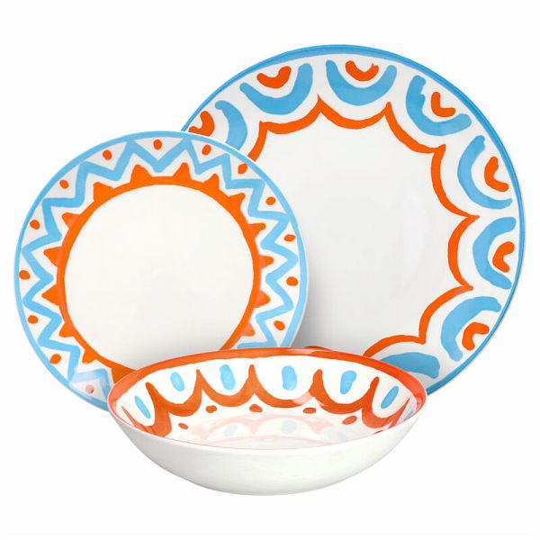 Tognana Madison Vietri Table Service 18 Pieces Multicolor Porcelain