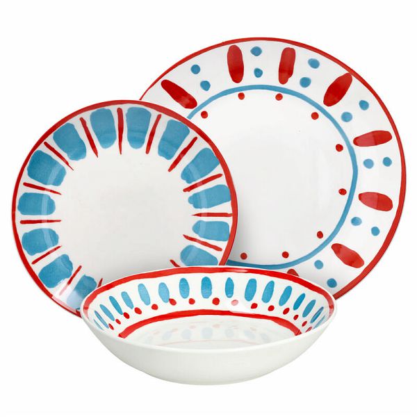 Tognana Madison Vietri Table Service 18 Pieces Multicolor Porcelain