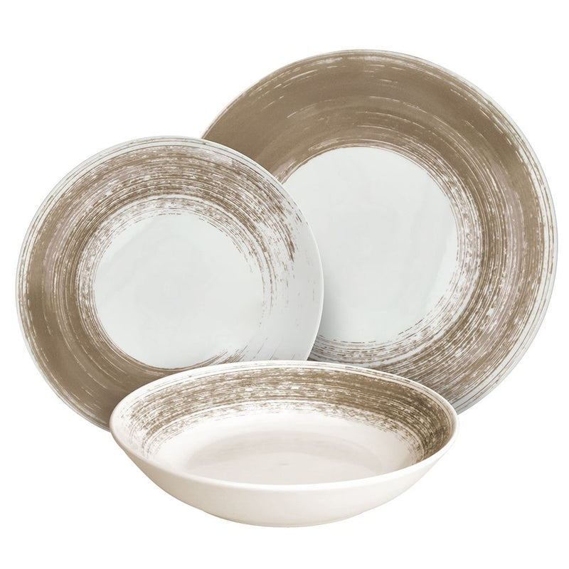 Tognana Madison Nanami 18-Piece Porcelain Tableware Set Multicolour – Complete Table Setting for 6 Persons