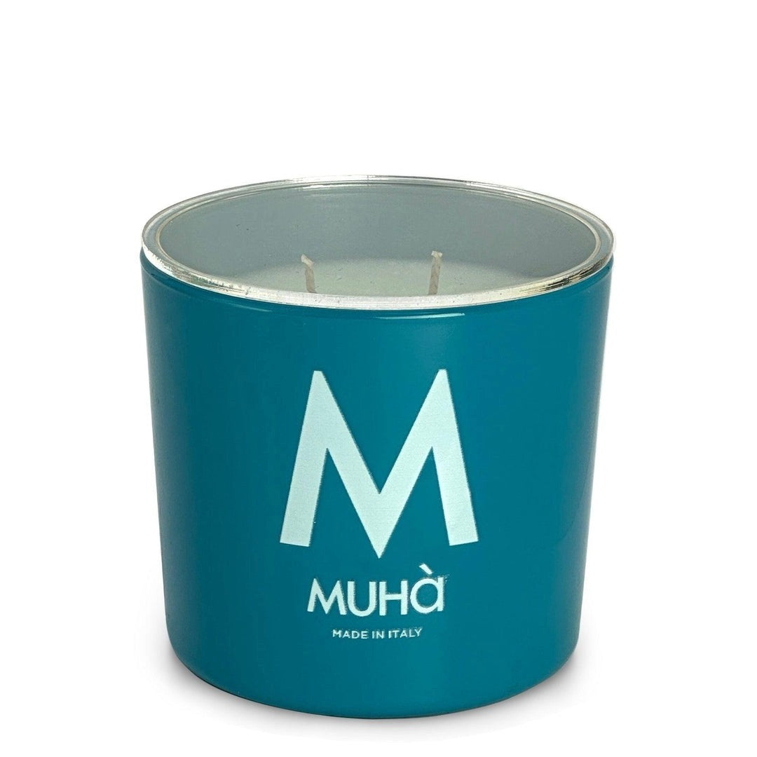 Muhà Scented Candle Mint and Sandalwood 500 g Ø10.5xH11.9 cm – Aromatic Decorative Candle for the Home and Gift Idea