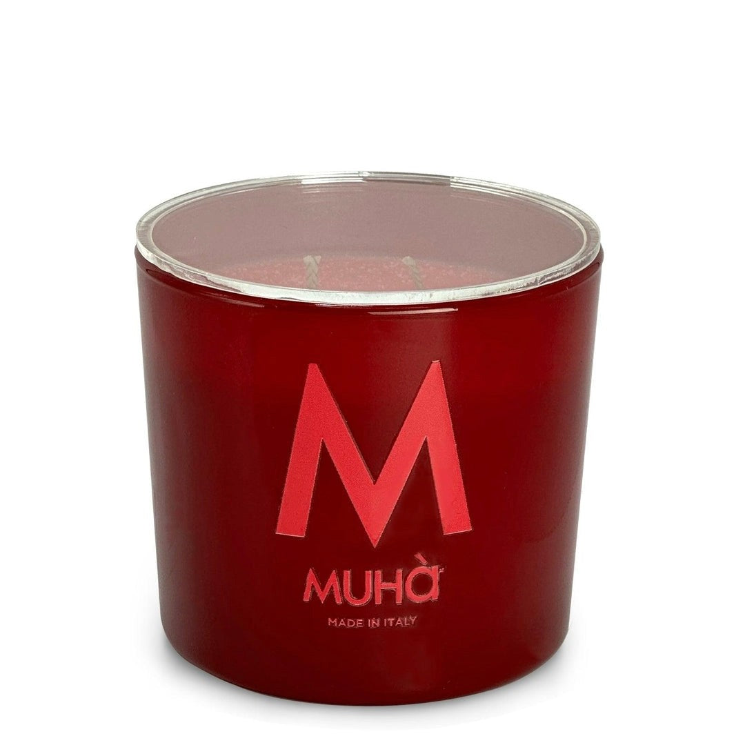 Muhà Pomegranate Scented Candle 500 g Ø10.5xH11.9 cm – Aromatic Decorative Candle for the Home and Gift Idea