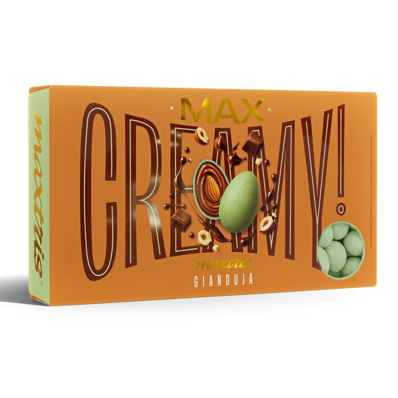 Maxtris Confetti Creamy Max Gianduia Verde Salvia 1 kg – Confetti Golosi al Gusto Gianduia per Matrimoni, Cerimonie, Feste e Confettate