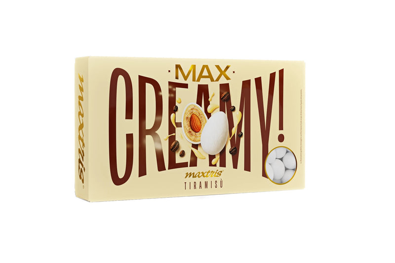 Maxtris Confetti Creamy Max Gusto Tiramisù Bianchi 1 kg – Confetti Golosi al Tiramisù per Matrimoni, Cerimonie, Feste e Confettate