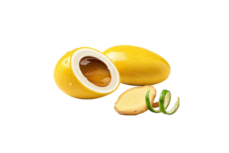 Maxtris Sugared Almonds Mixology Moscow Mule 500 g – Yellow Sugared Almonds with White Chocolate and Liqueur-Filled Liquorous Heart