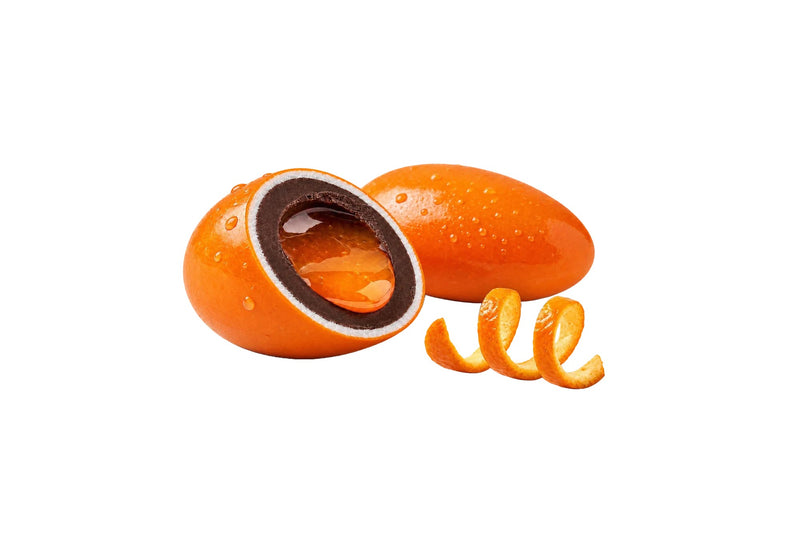Maxtris Confetti Mixology Spritz 500 g – Orange Sugared Almonds with Dark Chocolate and Spritz Liqueur Filling for Parties and Events