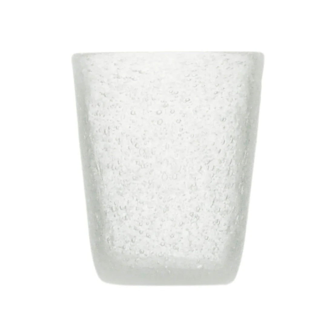 Zani Serafino White Transparent Glass Tumbler in Glass Paste