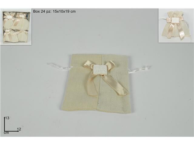 DUE ESSE DISTRIBUZIONI Sugared Almonds Bag Fabric Souvenir 24 Pcs