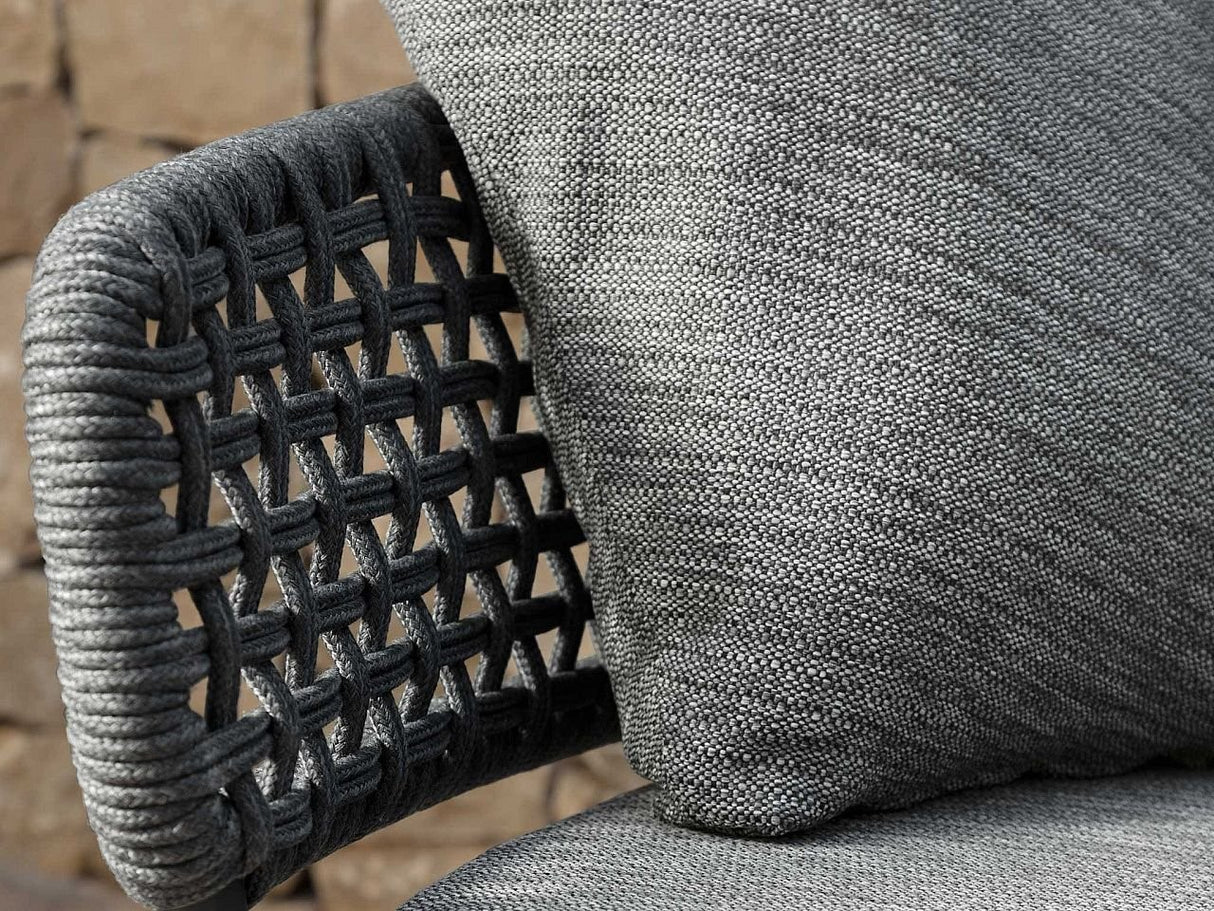 Talenti Living Room Moon Sofa, 2 Armchairs and Table Carbon