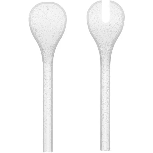 Zani Serafino Memento White Acrylic Salad Servers