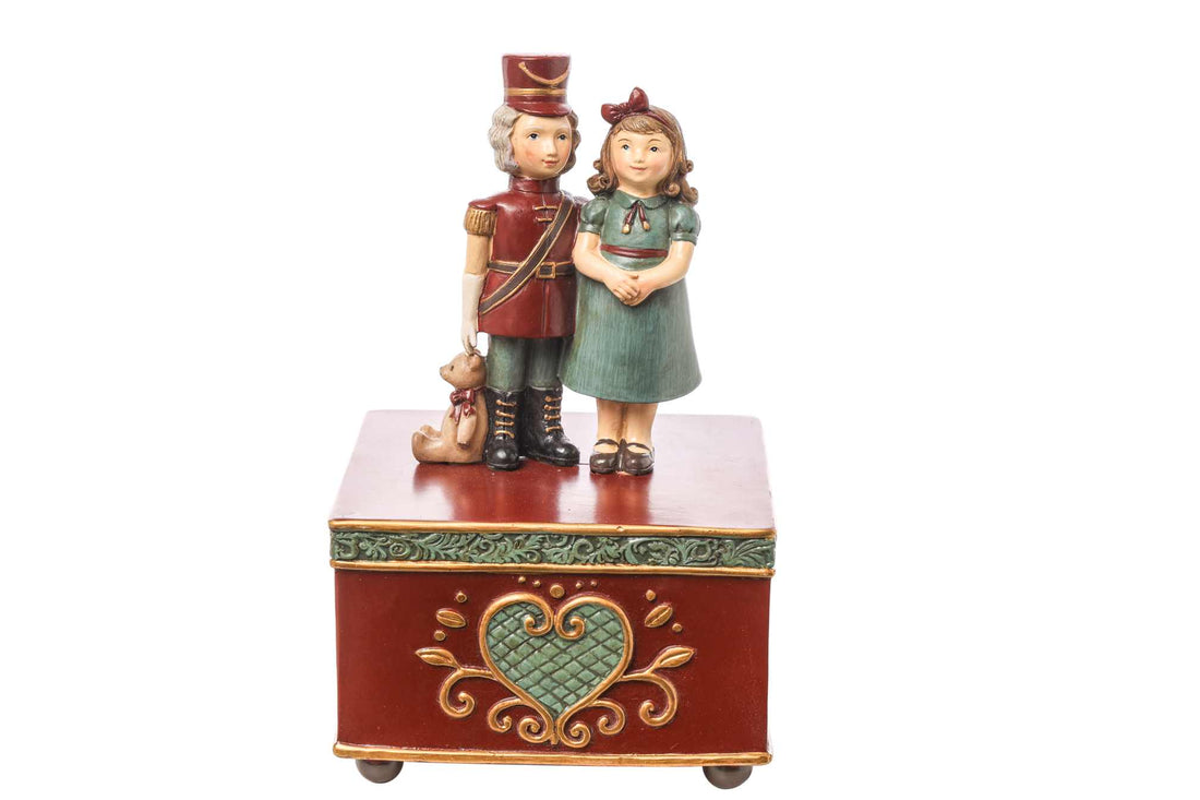 ARPIMEX Christmas Box with Subjects 13 x 13 x 20 Cm Red