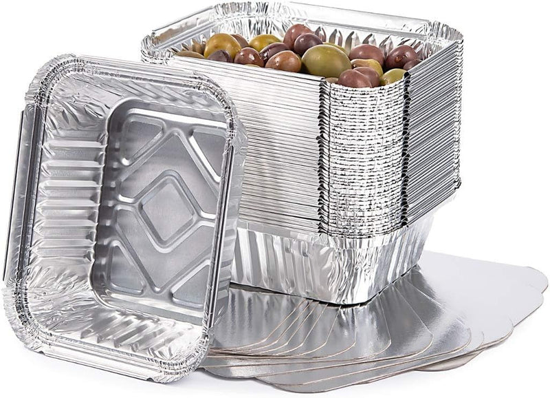 Contital Aluminum Container 1 Portion 145 x 120 Mm H 40 Mm 100 Pcs