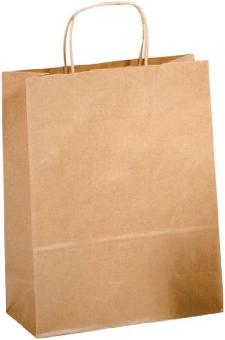 Saul Sadoch Conf. 25 Pcs x Brown Paper Envelopes with Twisted Handle 16x8x21 cm